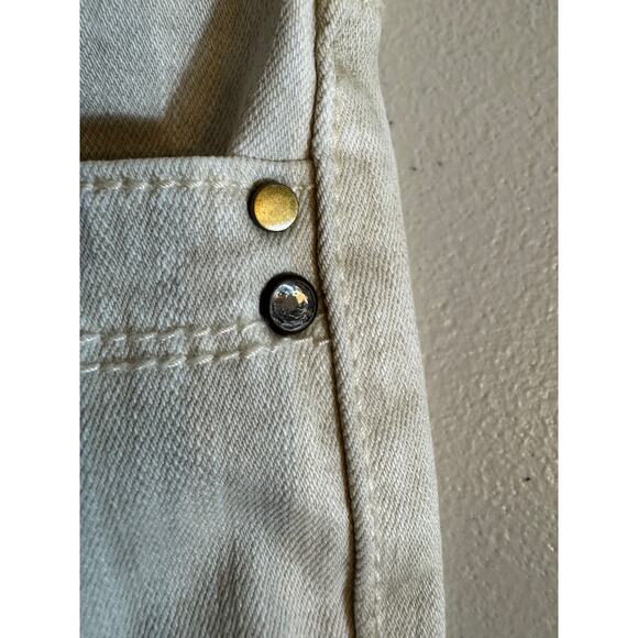 Chico's So Slimming beige denim jeans with stud details Sz 1 US 8 - Picture 6 of 9